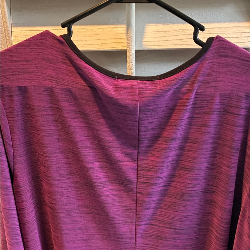 Suzie In The City Purple Blouse with Black Accents - Picture 8 of 10